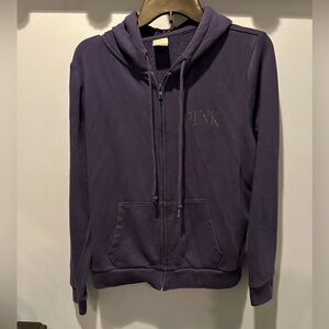 PINK Hoodie Full Zip Everyday Campus Navy Blue size Large Victoria’s Secret NEW?